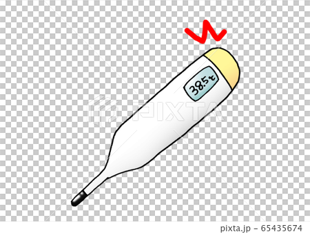 手描きイラスト 体温計のイラスト素材