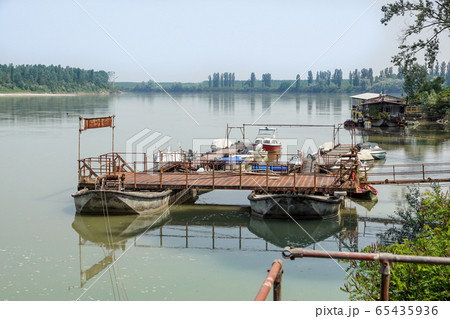 Traditional Fishing Boats Tied Up on the Floating Dock in