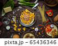 Mexican food mix colorful background Mexico 65436346
