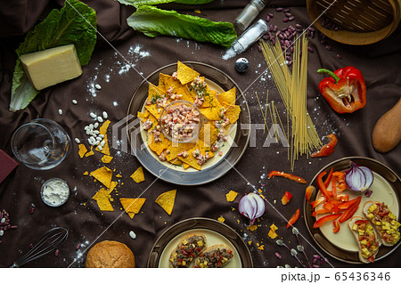 Mexican food mix colorful background Mexico Mexican food mix colorful background Mexico 65436346