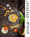 Mexican food mix colorful background Mexico 65436347