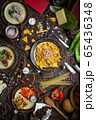 Mexican food mix colorful background Mexico 65436348