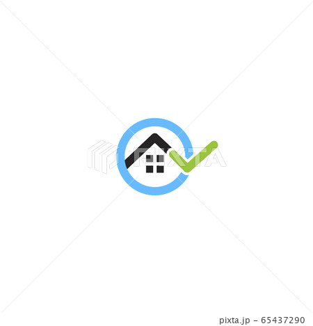 House rent search, real estate logo. Rental apartments service logotype. Apartment sale vector minimalistic illustration. Round shape blue home icon. House rent search, real estate logo. Rental apartments service logotype. Apartment sale vector minimalistic illustration. Round shape blue home icon. 65437290