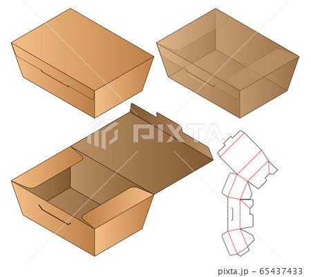 Box packaging die cut template design. 3d mock-up 65437433