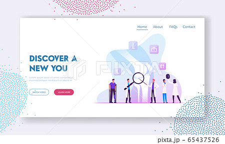 Orthopedy and Traumatology Healthcare Website Landing Page. Doctors Traumatologists and Patients Treatment 65437526