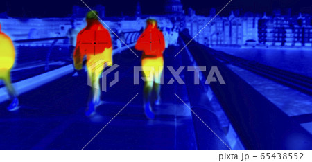 thermal scanner detecting infected people with thermal scanner detecting infected people with 65438552