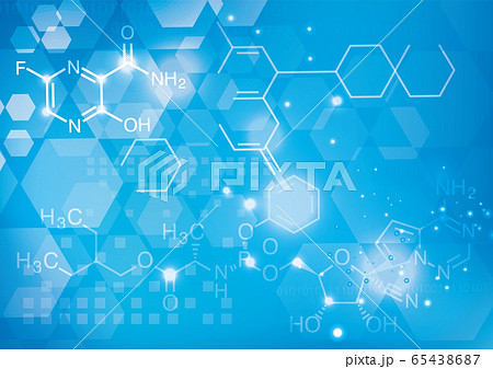 化学式の青色抽象背景 65438687