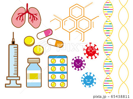 薬注射のイラストのイラスト素材
