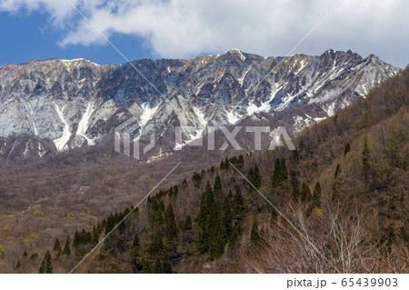 国立公園大山＿南壁＿鍵掛峠よりの眺め＿春 65439903