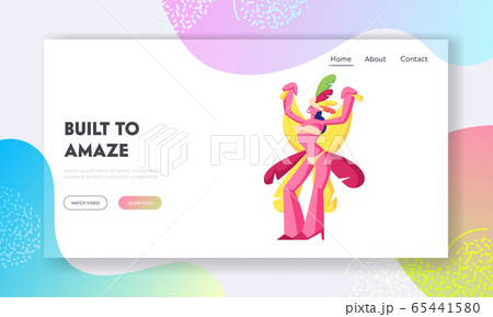 Girl Dancing at Carnival in Rio De Janeiro Website Landing Page. Brazilian Samba Dancer Woman Wear Festival Costume Girl Dancing at Carnival in Rio De Janeiro Website Landing Page. Brazilian Samba Dancer Woman Wear Festival Costume 65441580