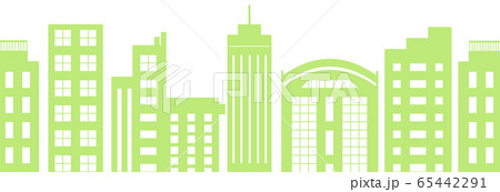 都会 街並み 壁紙 緑 パターン 素材のイラスト素材