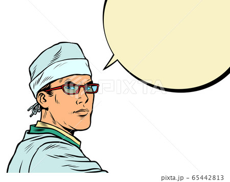 Doctor man pop art portrait 65442813