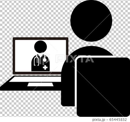 人接受遠程治療圖標矢量圖 65445832