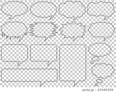 モノクロ フキダシセット 65446569