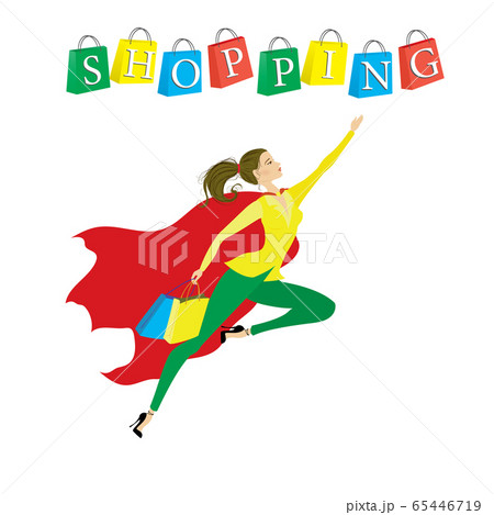 Super girl flies shopping,Hero wowan 65446719