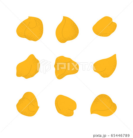 Set of isolated chickpea or gram Set of isolated chickpea or gram 65446789