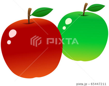 赤りんごと青りんごのイラスト素材 [65447211] - PIXTA