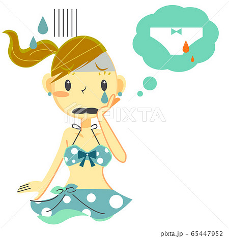 女の子ビキニ　生理が気になる 65447952
