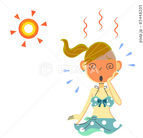 Girl bikini heat stroke set - Stock Illustration [65448206] - PIXTA