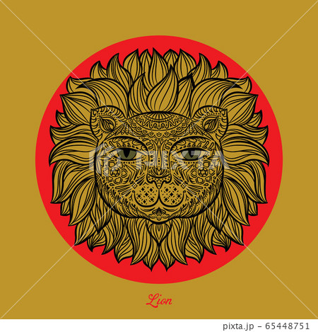 Vector illustration. Lion head. Vector illustration. Lion head. 65448751