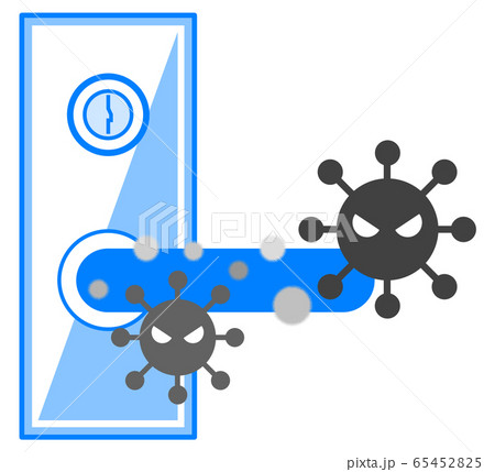 ドアノブ感染のイラスト素材