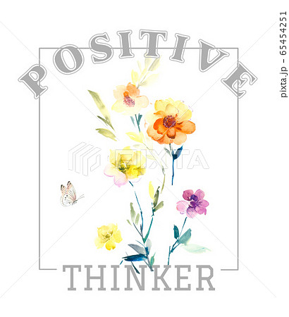 透明水彩 水彩画 花 65454251