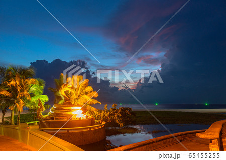 The great Naga statue in blue twilight 65455255