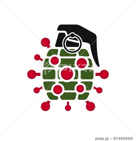 Coronavirus Covid-19 Spotted Grenade Bomb Icon Coronavirus Covid-19 Spotted Grenade Bomb Icon 65460089