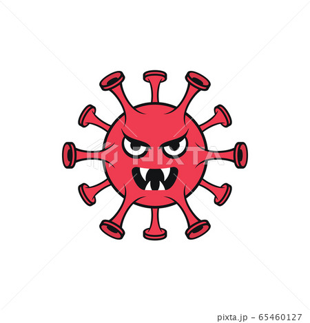 Red Coronavirus Covid-19 Monster Emoticon Red Coronavirus Covid-19 Monster Emoticon 65460127