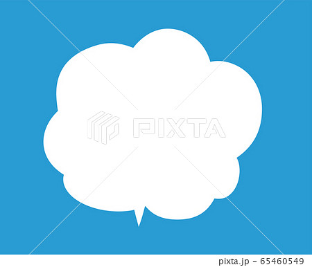 雲 吹き出し 会話 フレーム かわいい シンプル イラストのイラスト素材