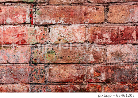 Texture of a brick wall with cracks and scratches 65461205