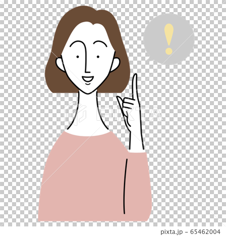 ひらめいた様子の女性 65462004
