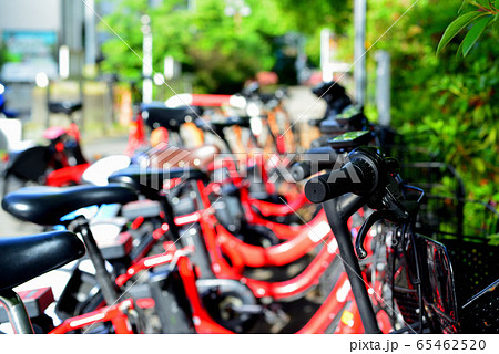 レンタルサイクル、　渋谷区初台駅近くのコミュニティサイクル 65462520