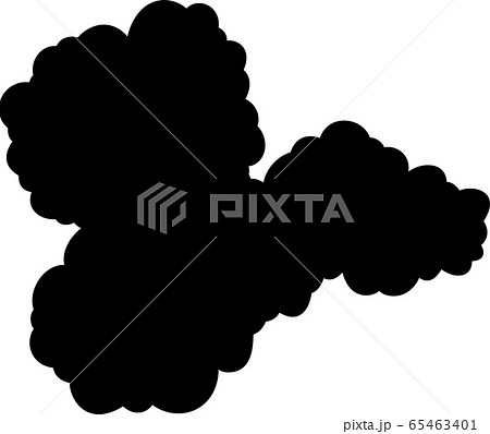 大きい雲 曇り フレーム 和風 リアル 年賀状 イラストのイラスト素材