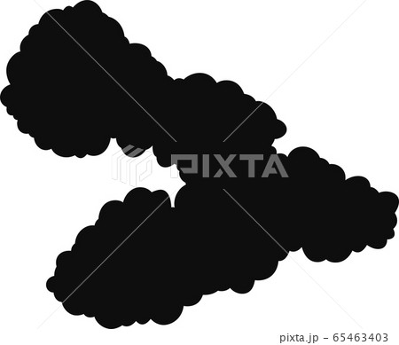 大きい雲 曇り フレーム 和風 リアル 年賀状 イラストのイラスト素材