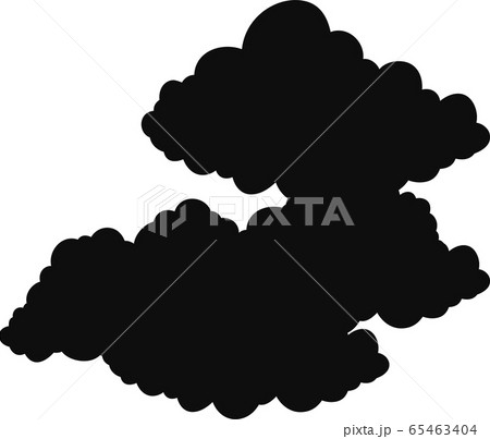 大きい雲 曇り フレーム 和風 リアル 年賀状 イラストのイラスト素材
