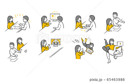 色々な打ち合わせイラスト 色々な打ち合わせイラスト 65463986