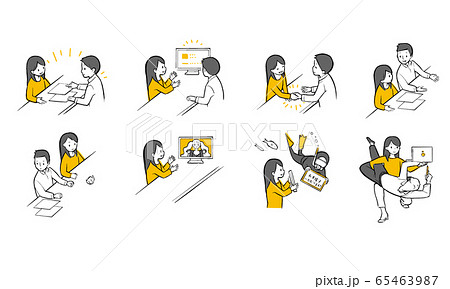 色々な打ち合わせイラスト 色々な打ち合わせイラスト 65463987