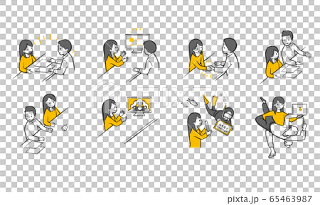色々な打ち合わせイラスト 色々な打ち合わせイラスト 65463987