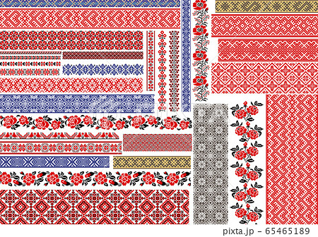 Traditional Ukrainian Seamless Ethnic Embroidery 65465189