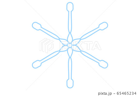青い雪の結晶のベクターイラスト 65465234