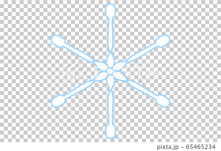 青い雪の結晶のベクターイラスト 65465234