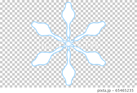 青い雪の結晶のベクターイラスト 65465235