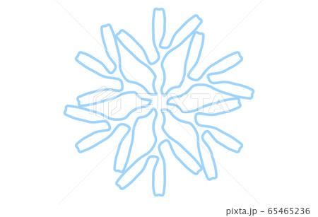 青い雪の結晶のベクターイラスト 青い雪の結晶のベクターイラスト 65465236