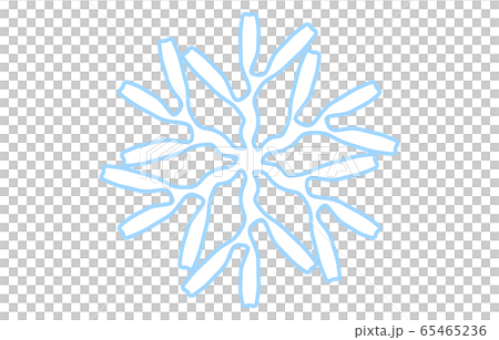 青い雪の結晶のベクターイラスト 青い雪の結晶のベクターイラスト 65465236