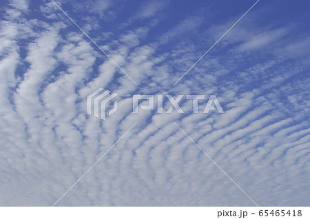鰯雲 うろこ雲 鯖雲 巻積雲の写真素材