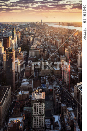 New York City skyline with urban skyscrapers at 65465640