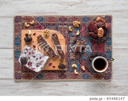 Arabic homemade sweets. Marmalade of dates. 65466147