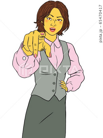 怒る女性社員(指さし) 怒る女性社員(指さし) 65470417