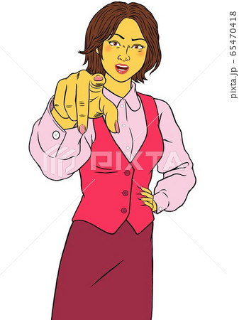 怒る女性社員(指さし) 怒る女性社員(指さし) 65470418